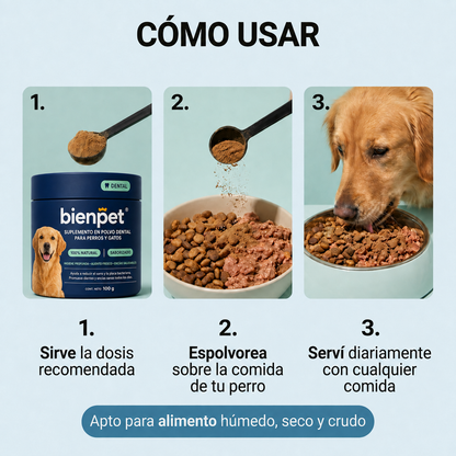 Suplemento Dental en Polvo para perros y gatos