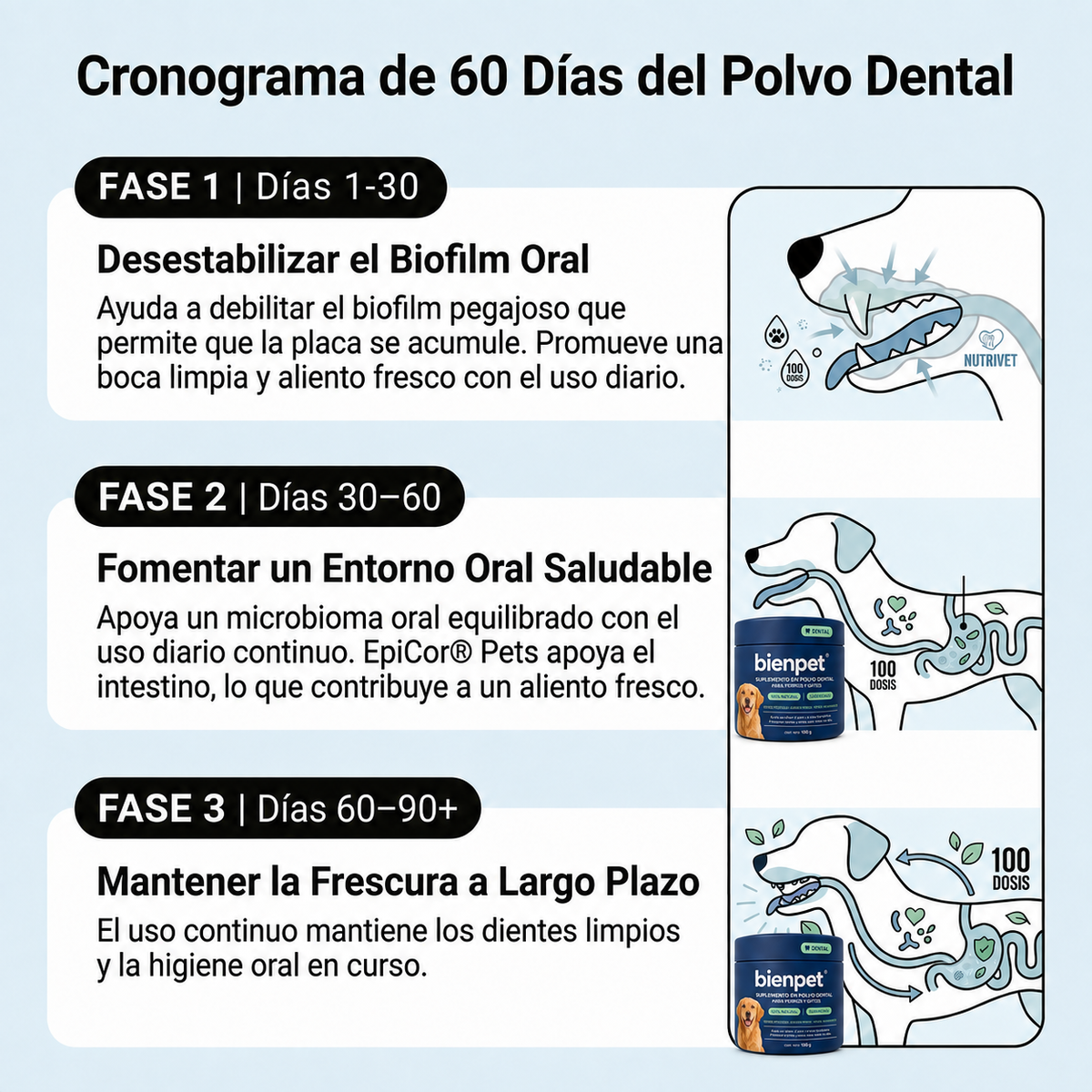 Suplemento Dental en Polvo para perros y gatos